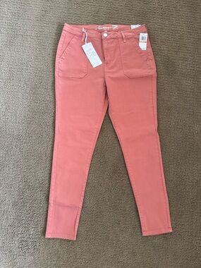 Seven7 Coral Pink High-Rise Skinny Jeans